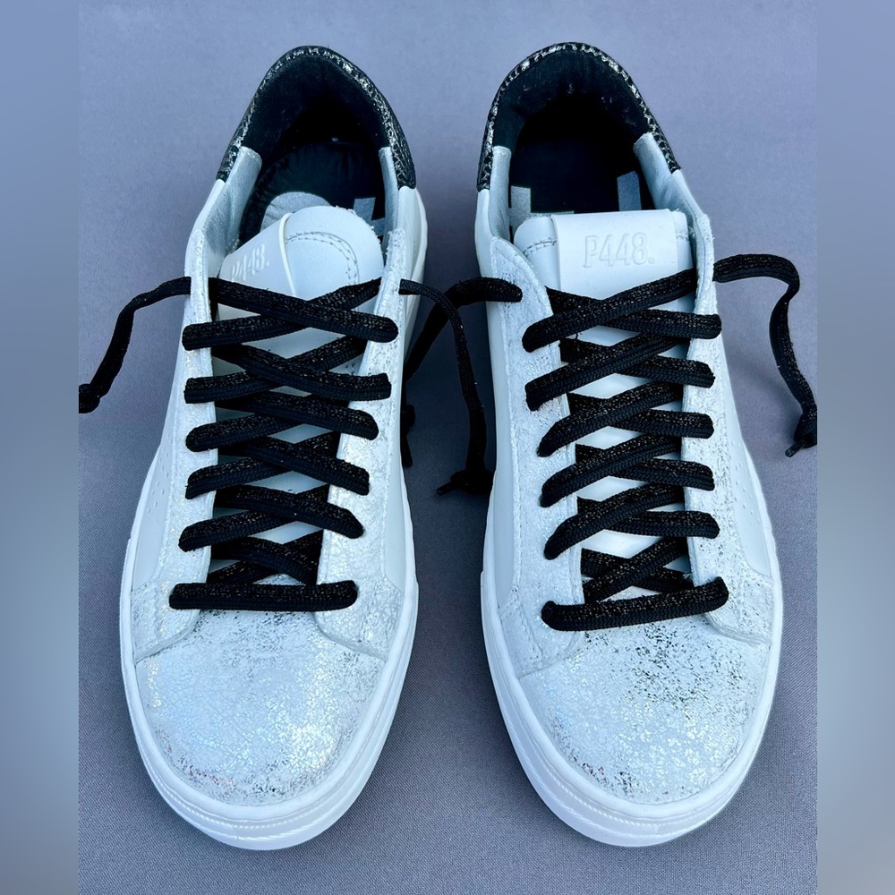 P448 White and Black Sneakers - Picture 5 of 10